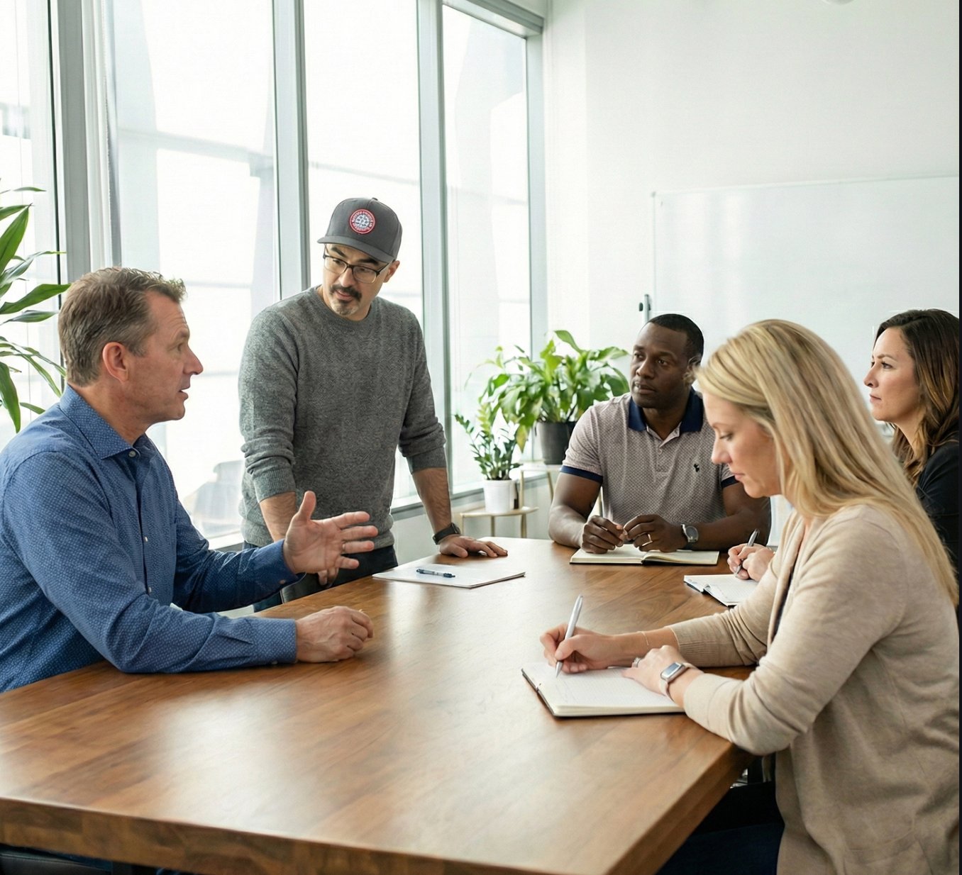Andy speaking to a group